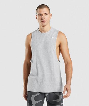 Camiseta Tirantes Gymshark Critical 2.0 Drop Arm Hombre Gris Claro | CO 3239GSO